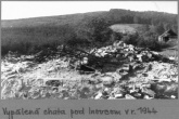 Inovecká chata vypálená Nemcami 1944